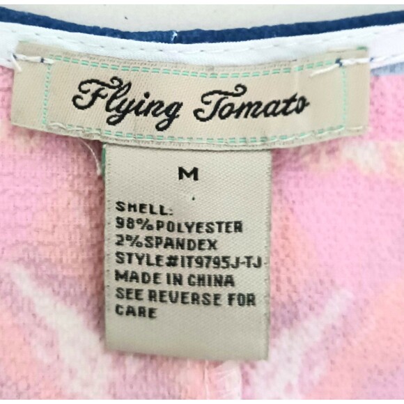 Flying Tomatoe Crop V Neck Kimono Top Colorful Floral Print Stretch Waist Sz M - Picture 7 of 8